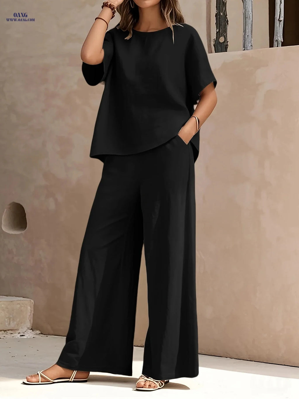 RANLEGE Women's Casual Suit - 100% Polyester, All-Season Wear   OAXG Green / S