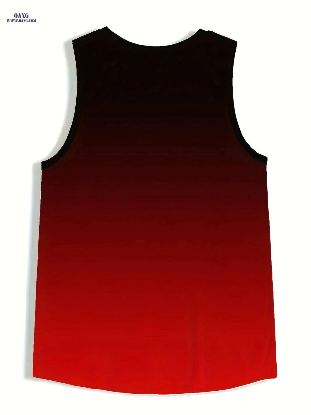 Red Gradient Men's Tank Top - "Faith" Print, Casual Sleeveless Shirt   OAXG Mixed Color / S