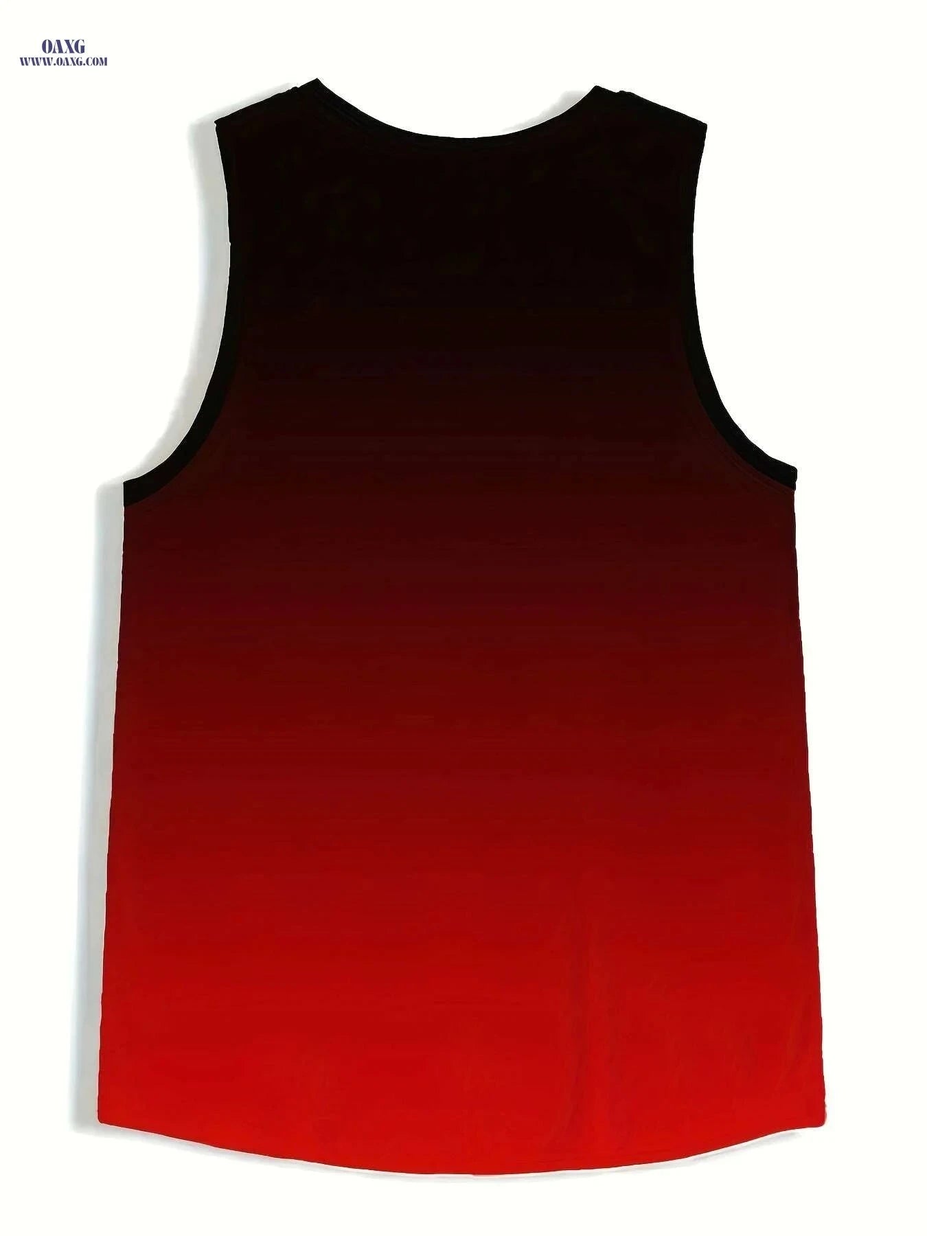 Red Gradient Men's Tank Top - "Faith" Print, Casual Sleeveless Shirt   OAXG Mixed Color / S