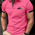RED SPY Men's Summer Fashion Shirt - Casual Short Sleeve, Vibrant Pink   OAXG 