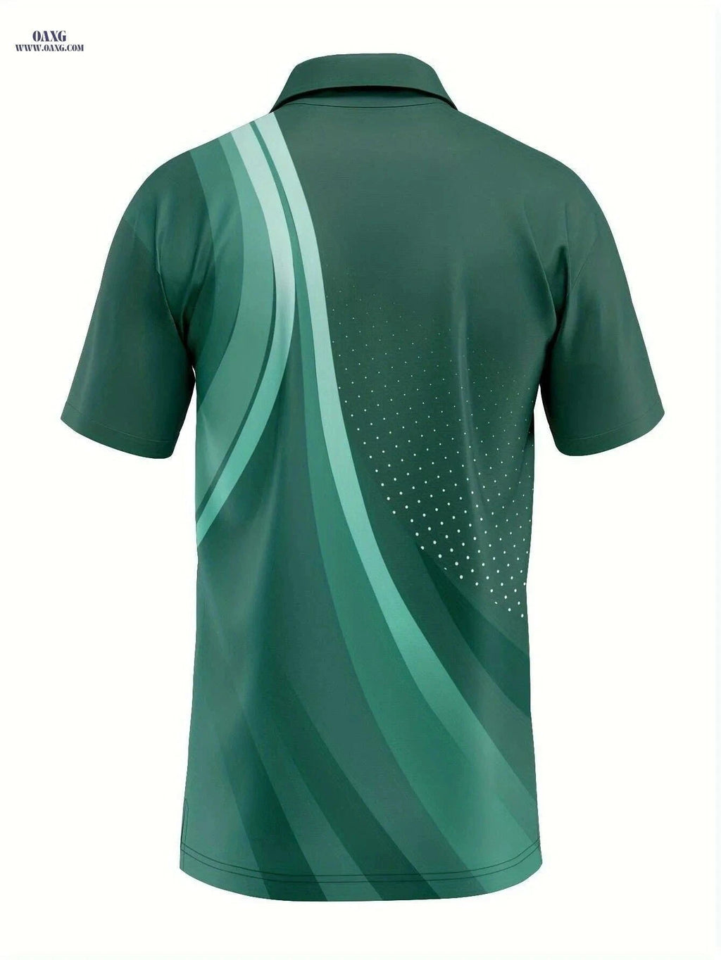RED SPY Men's Summer Golf Polo - Casual Short Sleeve Geometric Print   OAXG Emerald Green / M
