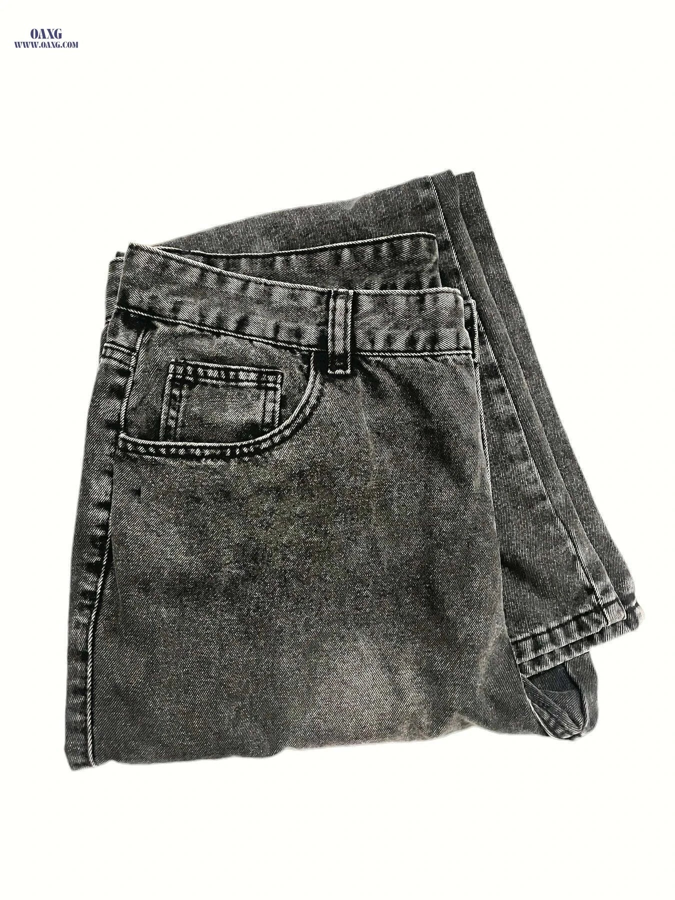 Relaxed Fit Men's Denim Cargo Pants - Large Pockets for Casual Style   OAXG 