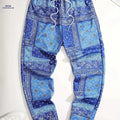 Retro Drawstring Sweatpants - Vintage Loose Fit Paisley Joggers   OAXG Mixed Color / S