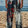 Retro Loose-Fit Pants - Men's Casual Drawstring for Summer Activities   OAXG Mixed Color / M