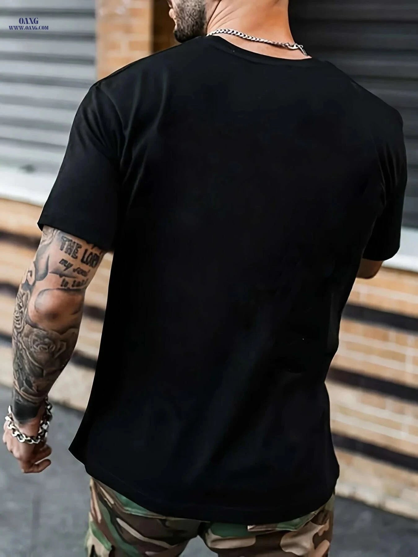 Rock And Roll Print T-Shirt for Men - Casual Crew Neck Tee   OAXG 