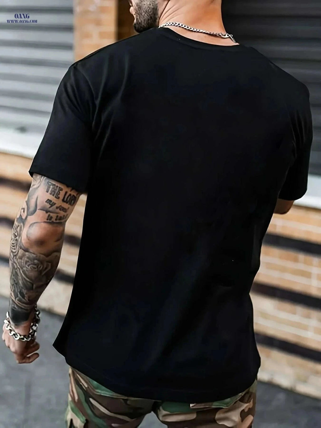 Rock And Roll Print T-Shirt for Men - Casual Crew Neck Tee   OAXG Black / S
