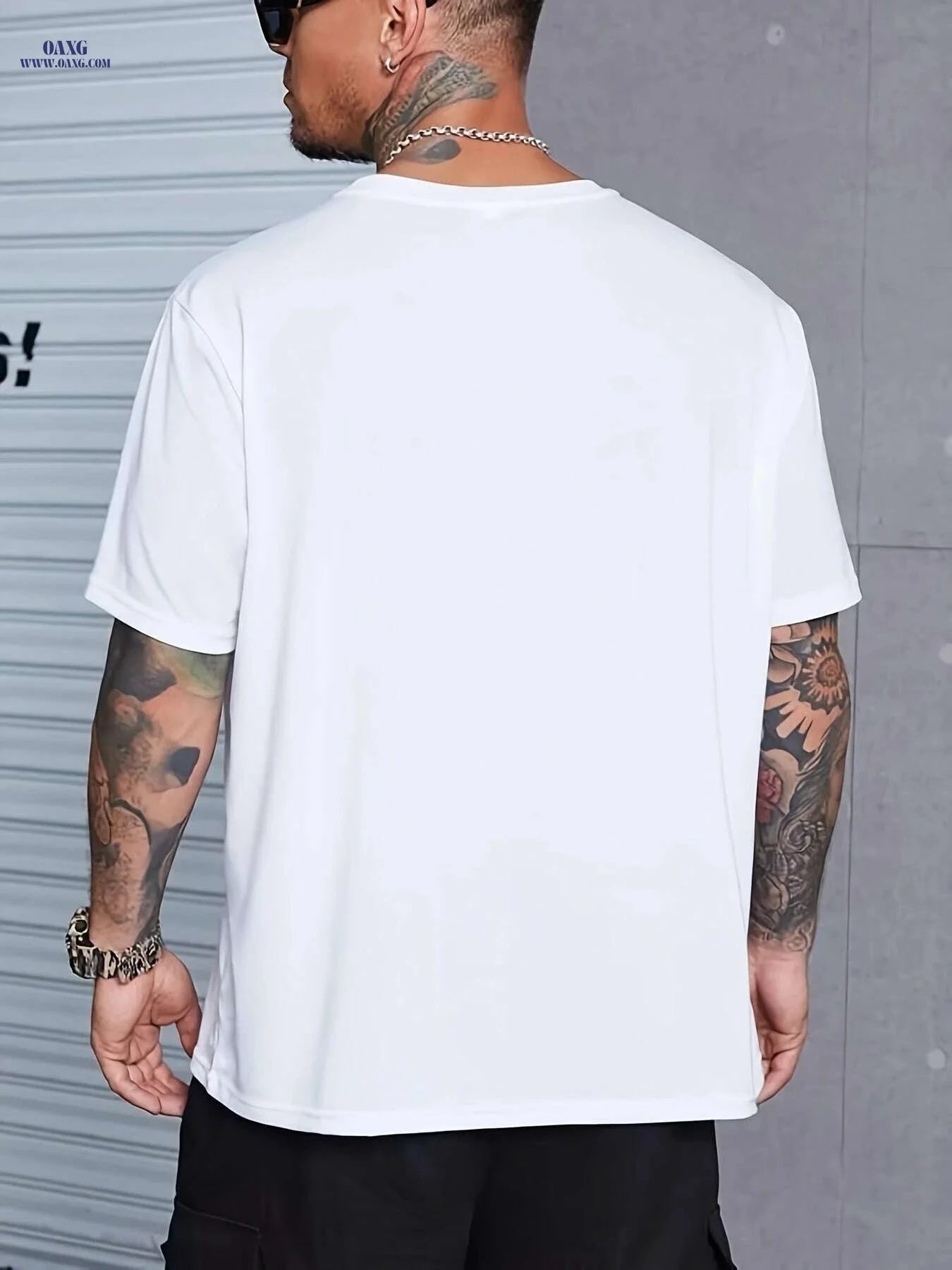 Rock And Roll Print T-Shirt for Men - Casual Crew Neck Tee   OAXG Black / S
