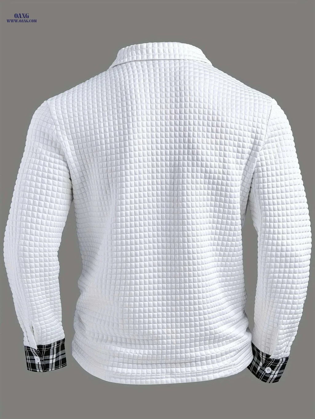 ROYALBOY Men's Long Sleeve Button-Up Shirt - Wrinkle-Resistant Casual Fit   OAXG White / S