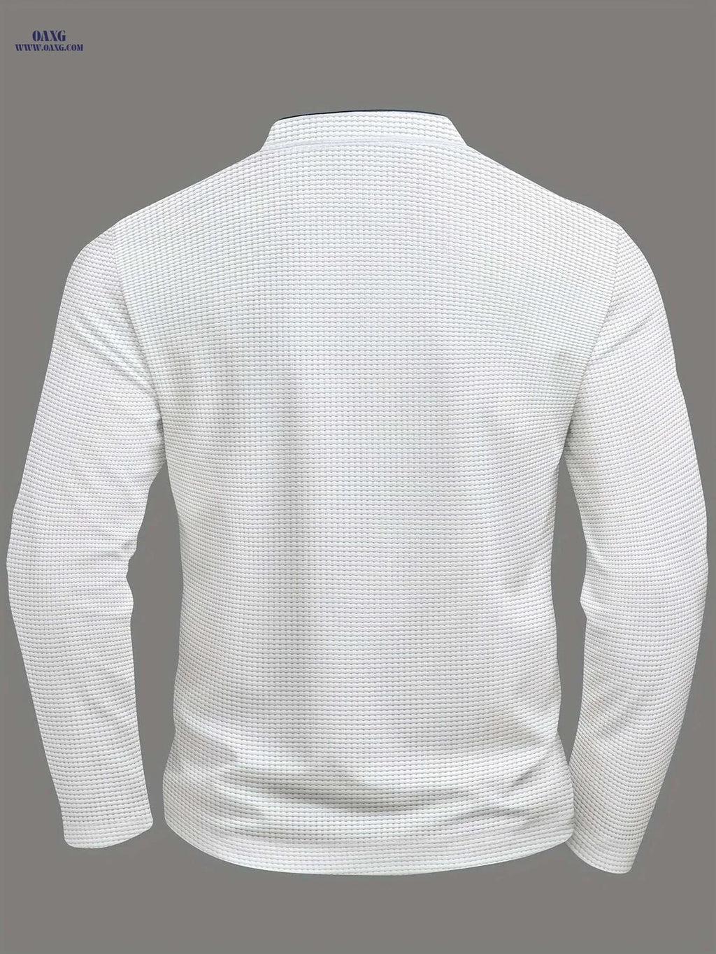 ROYALBOY Men's Slim-Fit Henley Shirt Jacket - Casual Fall Wear   OAXG White / S