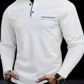 ROYALBOY Men's Slim-Fit Henley Shirt Jacket - Casual Fall Wear   OAXG White / S