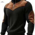 ROYALBOY Men's Stand Collar Pullover - Vintage Half-Zip Sweatshirt   OAXG 