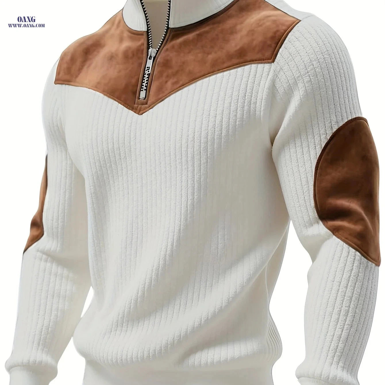 ROYALBOY Men's Stand Collar Pullover - Vintage Half-Zip Sweatshirt   OAXG Black / FR S