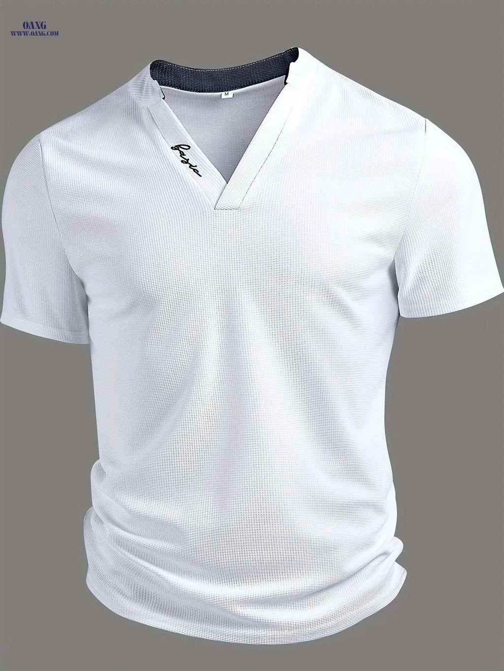 ROYALBOY Men's V-Neck Henley Shirt - Summer Casual Color Block Top   OAXG 