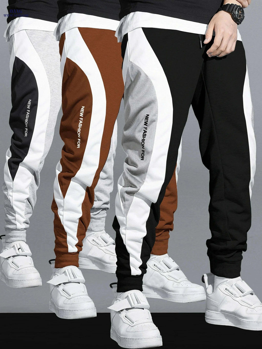 Set of 3 Fashion Slacks - Comfortable Sports Sweatpants for Every Occasion   OAXG 