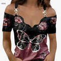 Sexy Butterfly Bra - V-Neck, Mid Elasticity, Summer Essential   OAXG Red / S