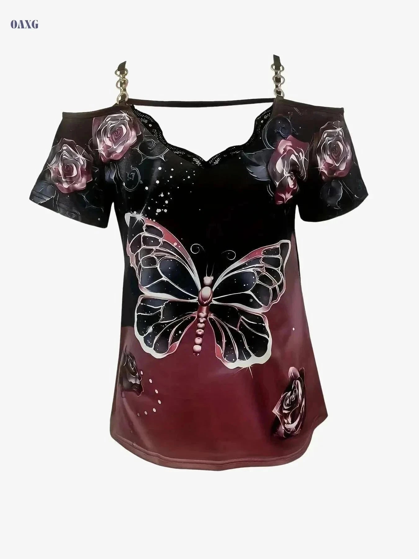Sexy Butterfly Bra - V-Neck, Mid Elasticity, Summer Essential   OAXG Red / S