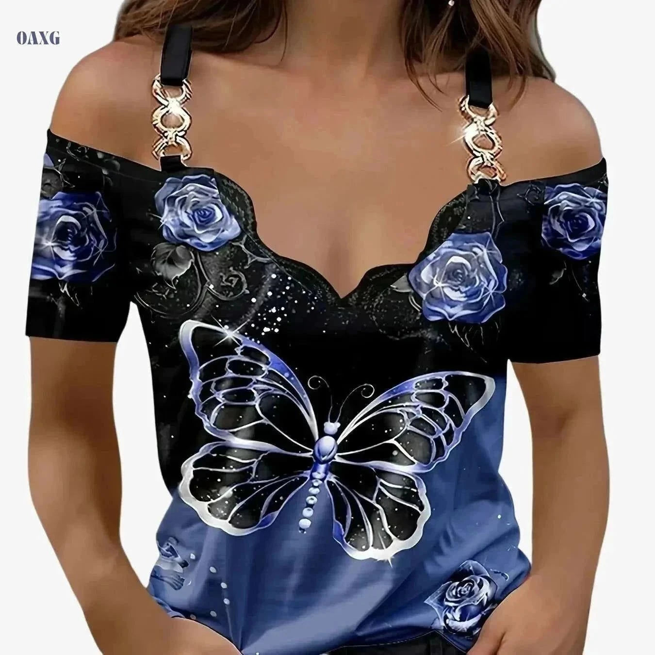 Sexy Butterfly Bra - V-Neck, Mid Elasticity, Summer Essential   OAXG Red / S