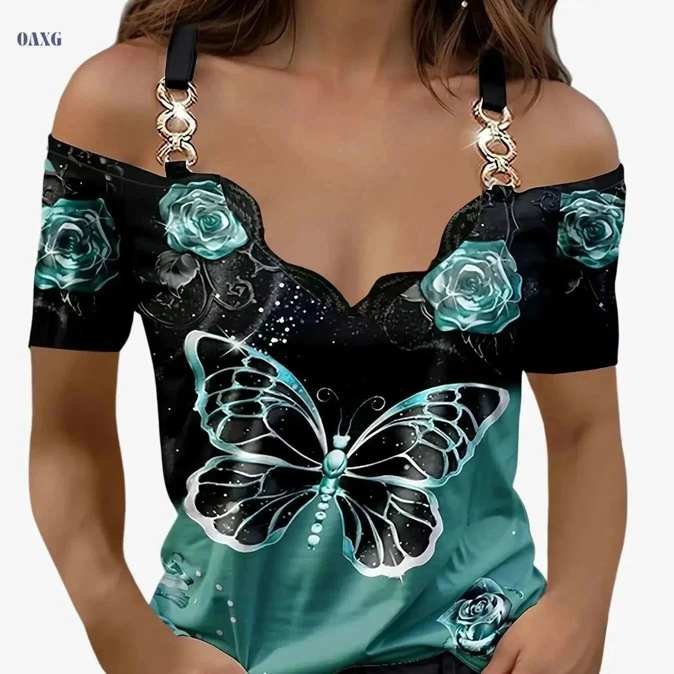 Sexy Butterfly Bra - V-Neck, Mid Elasticity, Summer Essential   OAXG Red / S