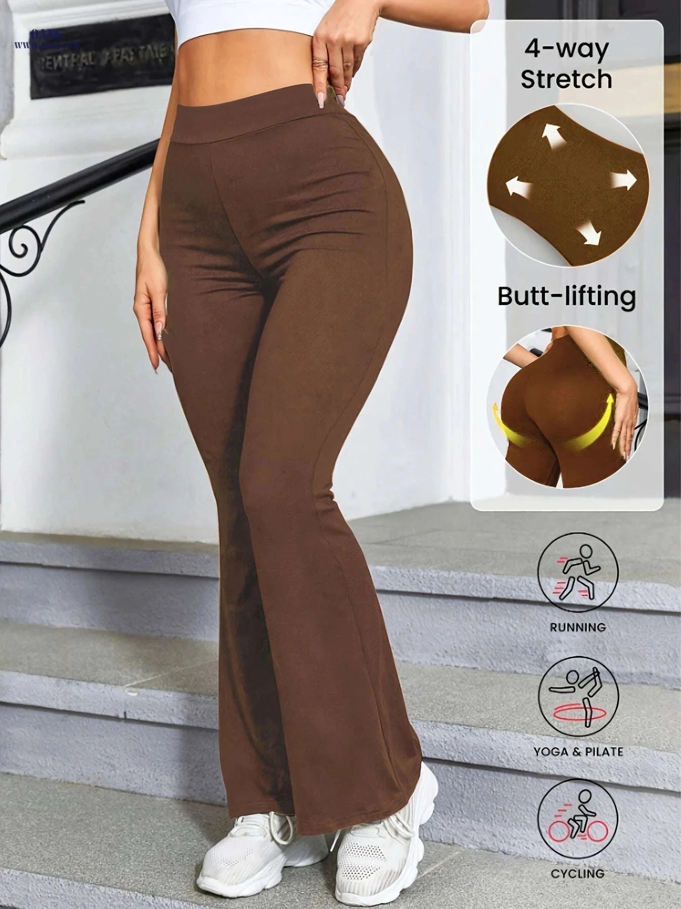 Sexy High-Waist Flare Pants - Butt-Lifting Design, All-Season Fashion   OAXG 