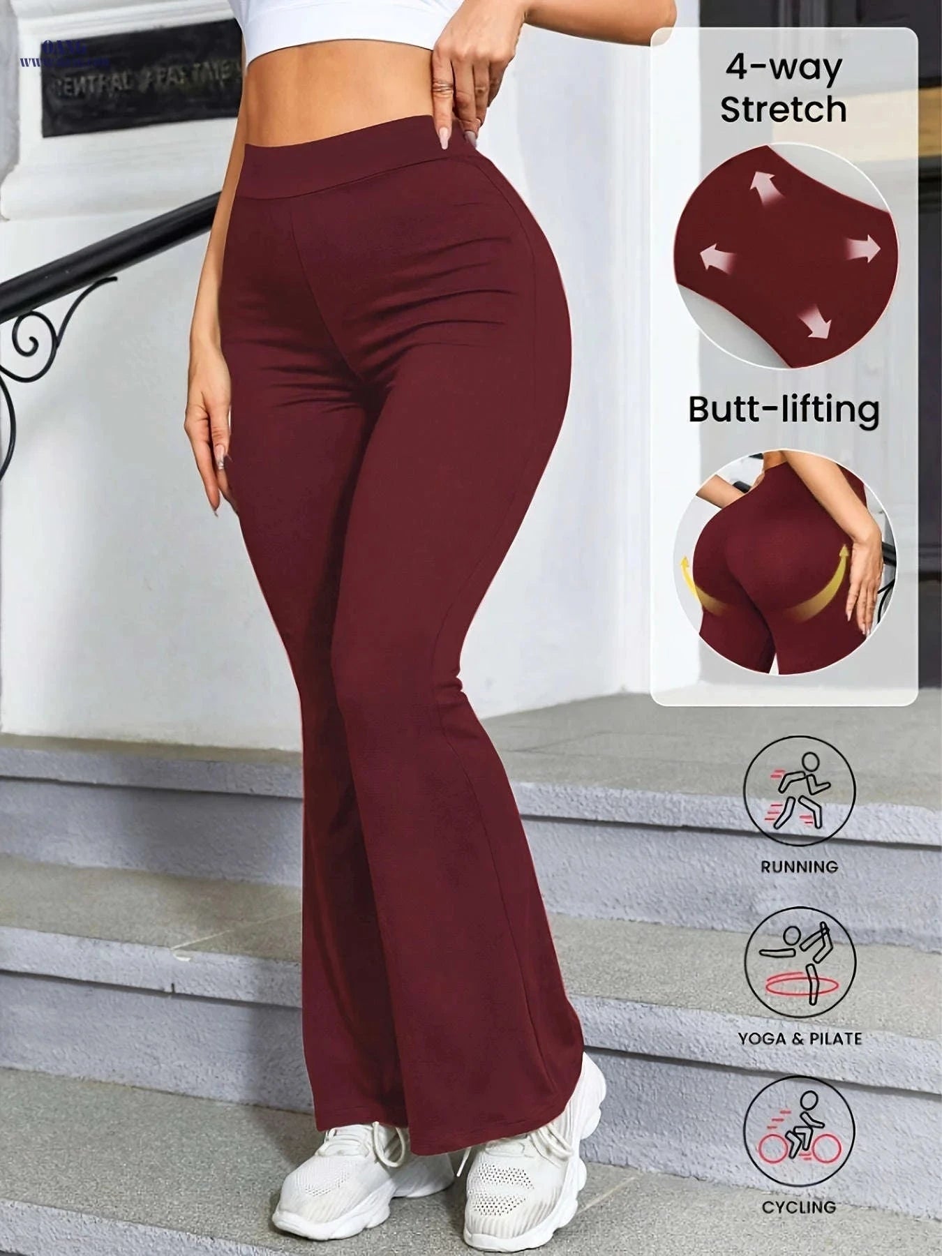 Sexy High-Waist Flare Pants - Butt-Lifting Design, All-Season Fashion   OAXG 