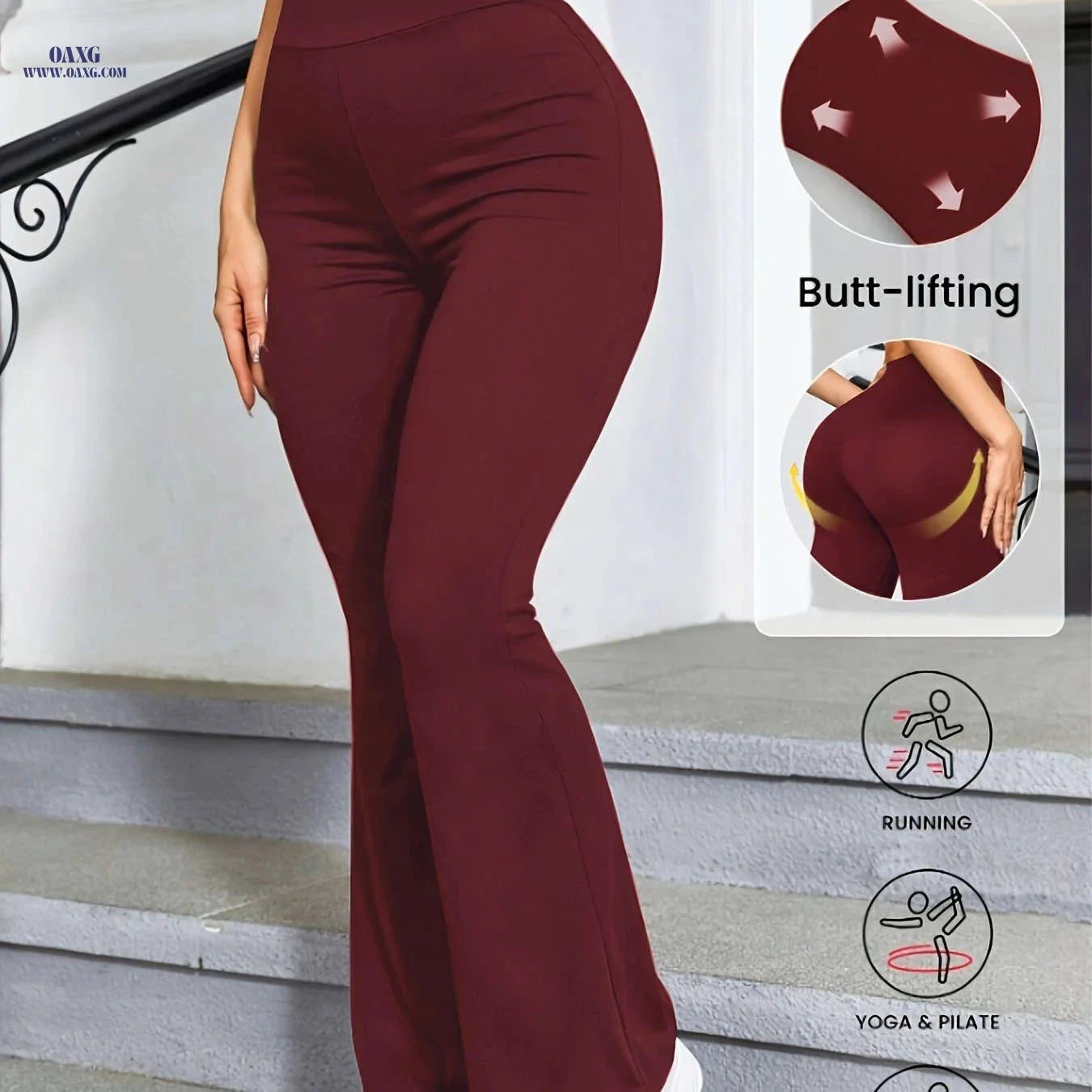 Sexy High-Waist Flare Pants - Butt-Lifting Design, All-Season Fashion   OAXG 