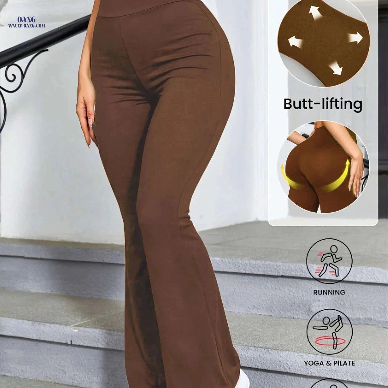Sexy High-Waist Flare Pants - Butt-Lifting Design, All-Season Fashion   OAXG Black / XS