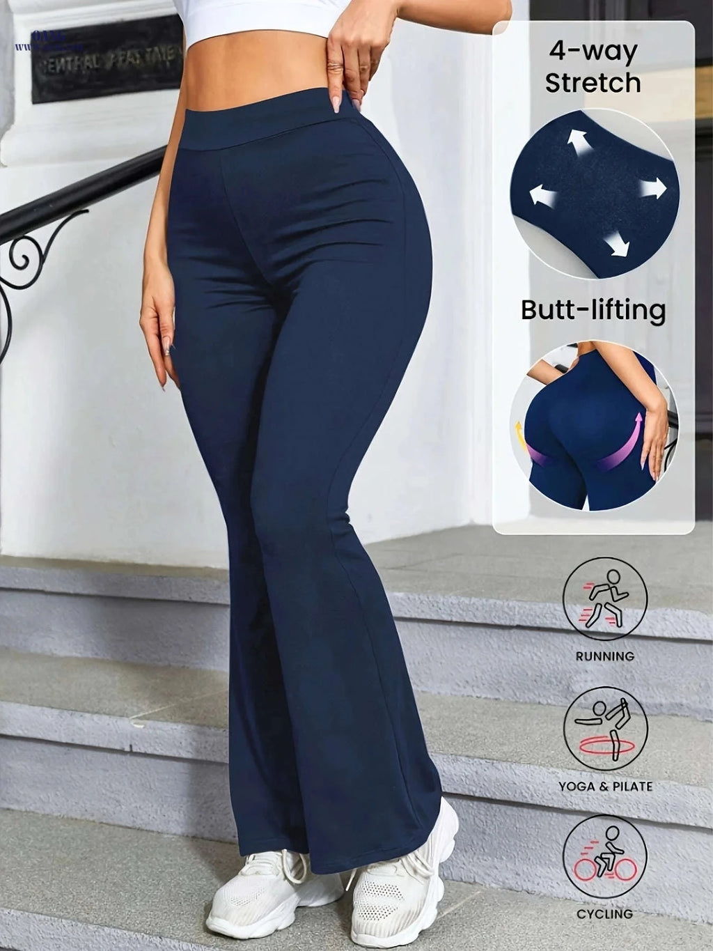 Sexy High-Waist Flare Pants - Butt-Lifting Design, All-Season Fashion   OAXG Black / XS