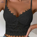 Sexy Lace Trim Halter Neck Camisole - Y2K Style Women's Innerwear   OAXG 