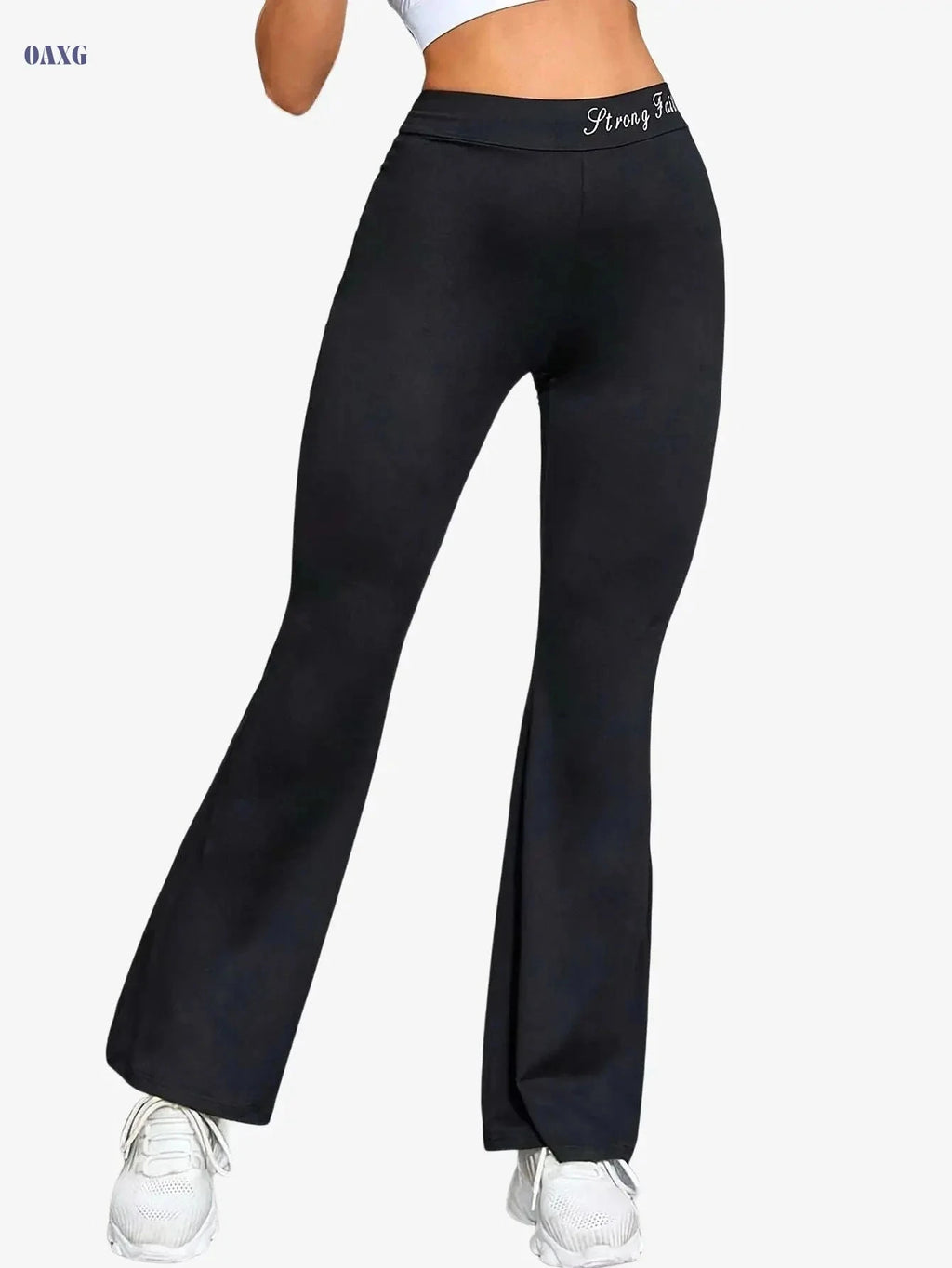 SHECAI Women's High-Waist Yoga Pants - Quick-Dry, Stretchy Leggings   OAXG Black / S