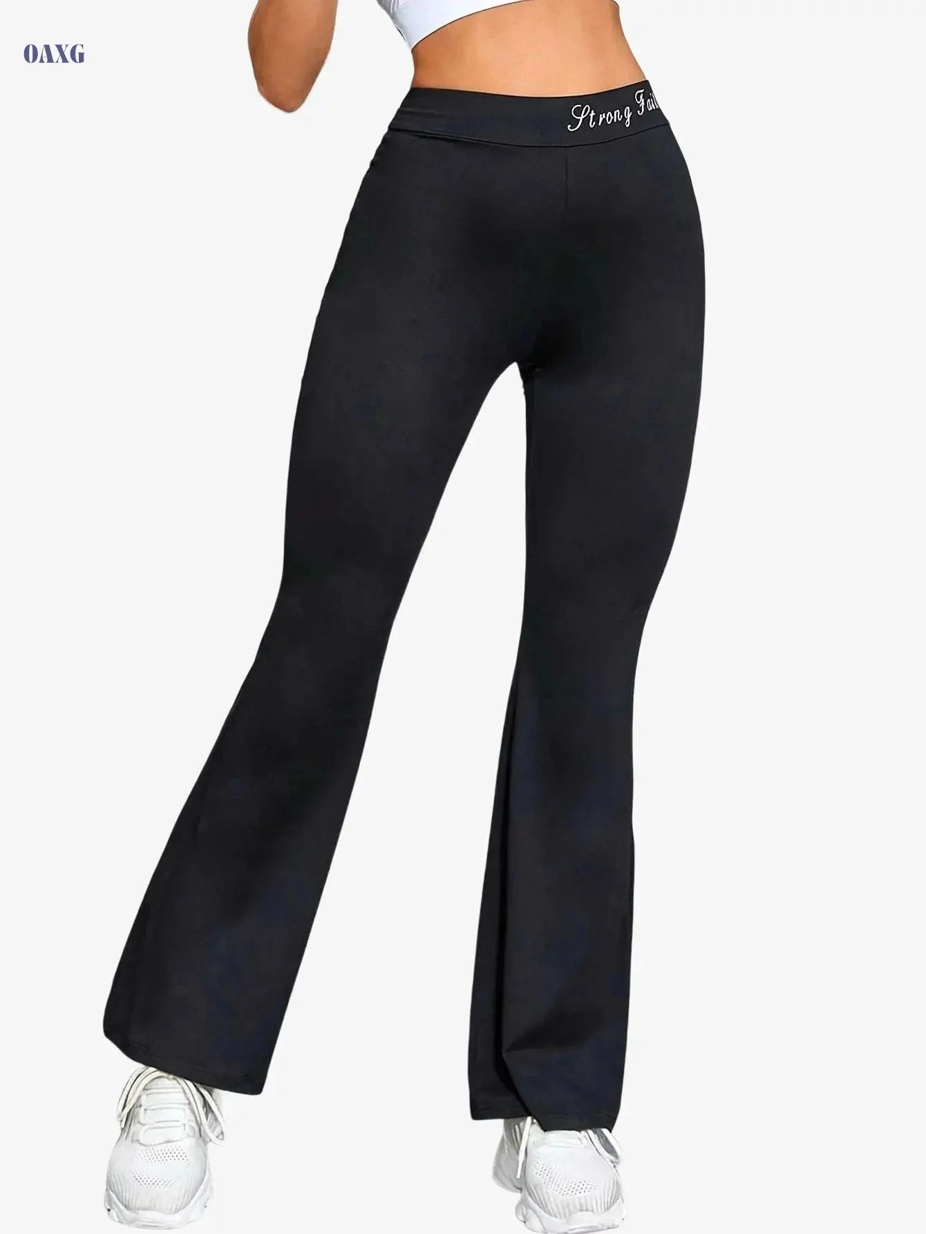 SHECAI Women's High-Waist Yoga Pants - Quick-Dry, Stretchy Leggings   OAXG Black / S