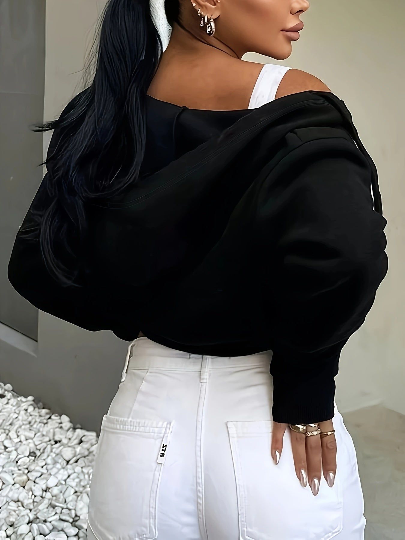 Short Zipper Hoodie Women'S Jacket Spring Autumn And Winter 2025 New European And American Hooded Slim Cardigan Top   OAXG Coffee Brown / XS