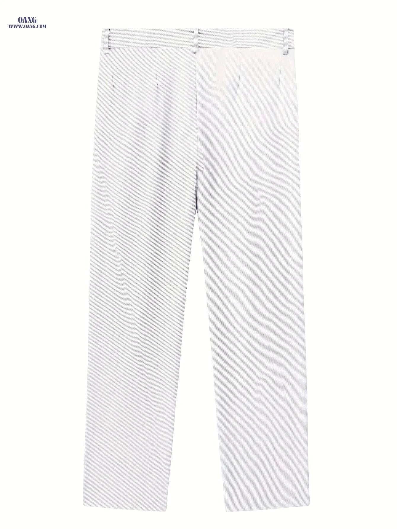 Shule Water Men's White Trousers - Classic Casual & Formal Wear   OAXG White / FR M