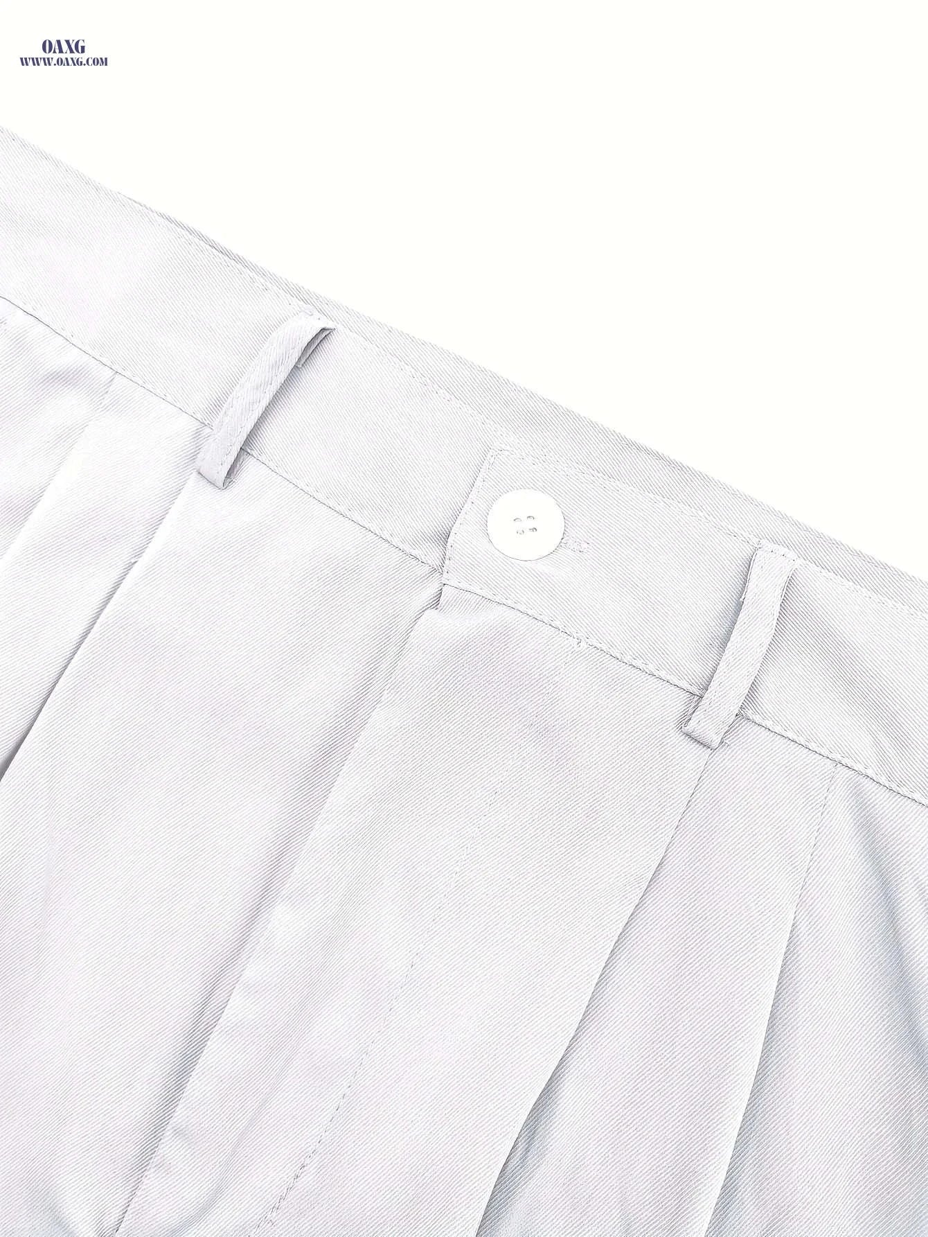 Shule Water Men's White Trousers - Classic Casual & Formal Wear   OAXG White / FR M