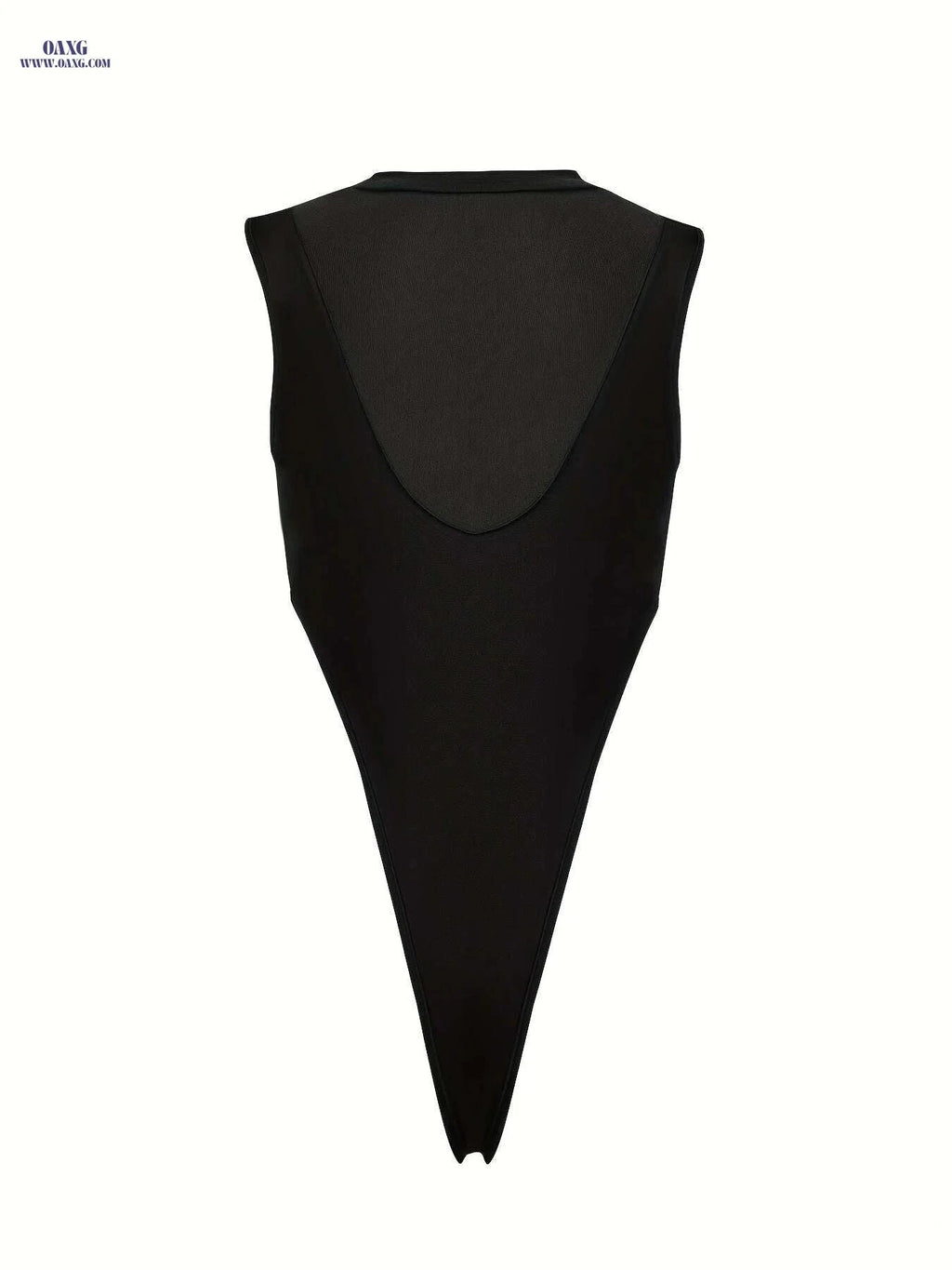 Sleek Summer Bodysuit - 100% Polyester, Semi-Sheer Design   OAXG 
