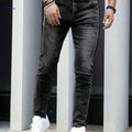 Slim Black Jeans Trousers for Men - All-Season Casual Wear   OAXG Black / S