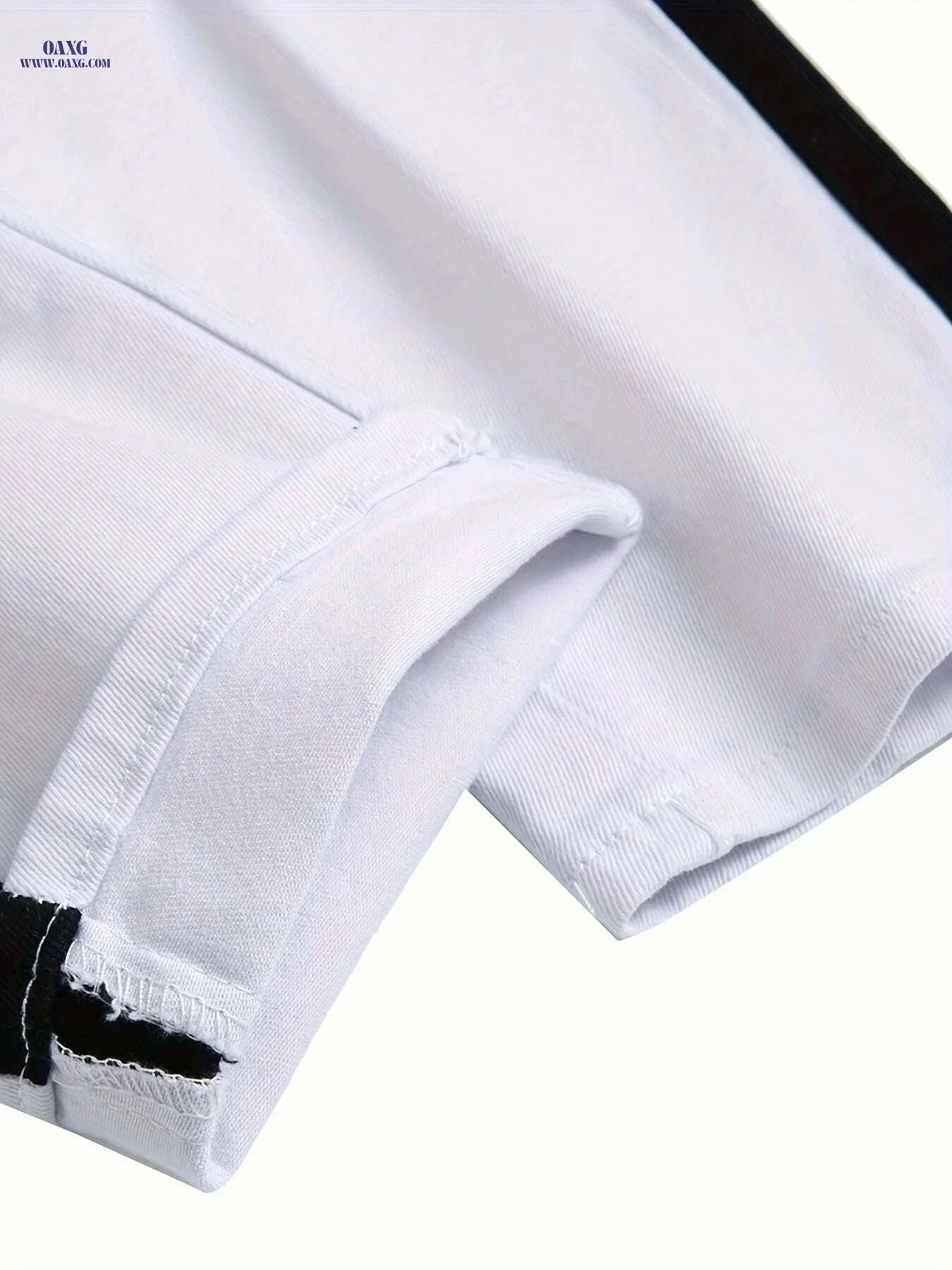 Slim Fit Ripped Jeans for Men - Distressed Straight Leg Denim Pants   OAXG 