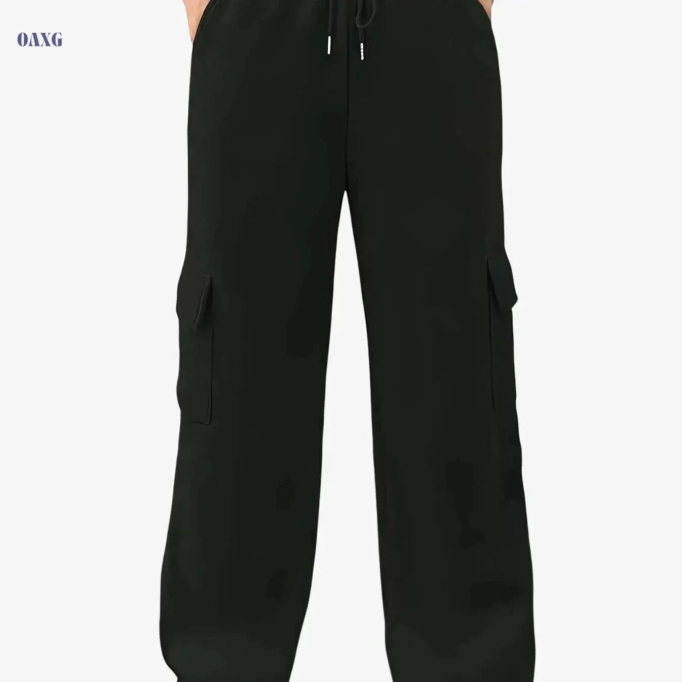 Soft Fleece-Lined Women’s Jogger Pants - Cargo Style with Pockets   OAXG Grey / S