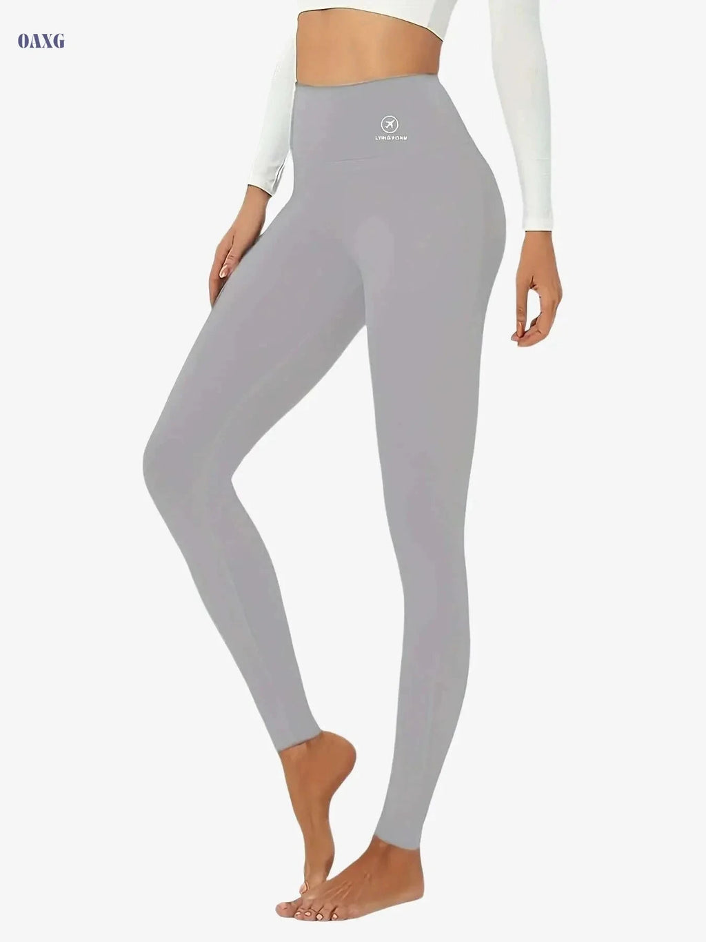 Soft High-Waisted Yoga Leggings - Tummy Control Workout Pants for Women   OAXG Black / S