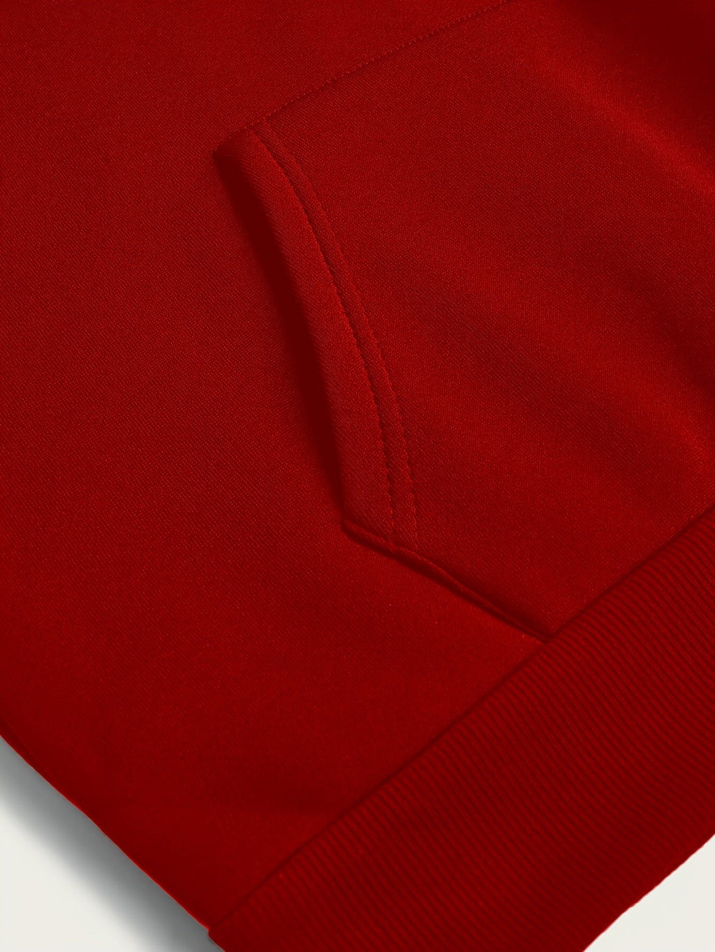 Solid Color Minimalist Clean Cut Fashion Hooded Drawstring Sweatshirt for Women, -Lined Long Sleeve Jacket with Kangaroo Pocket, New Loose Fit Versatile Casual Top for Autumn and Winter   OAXG Red / S