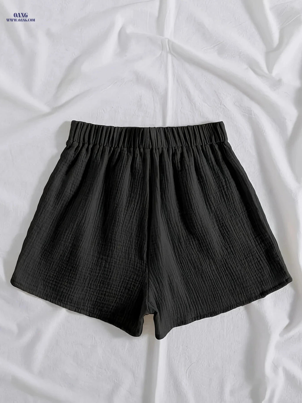 Solid Color Women’s Faux Drawstring Ruched Shorts - Fashion Style   OAXG 