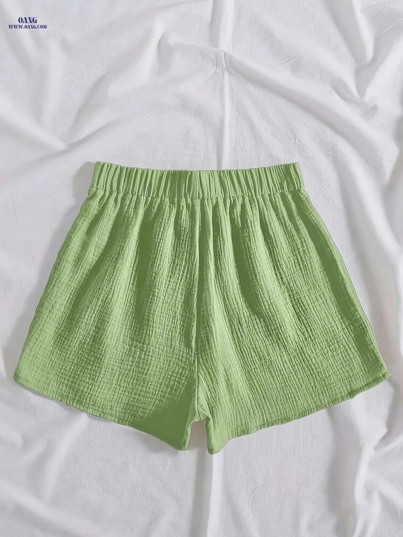 Solid High Waist Shorts for Women - Casual Spring & Summer Style   OAXG 