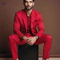 Sophisticated One-Button Suit Set for Men - Jacket and Trousers   OAXG 