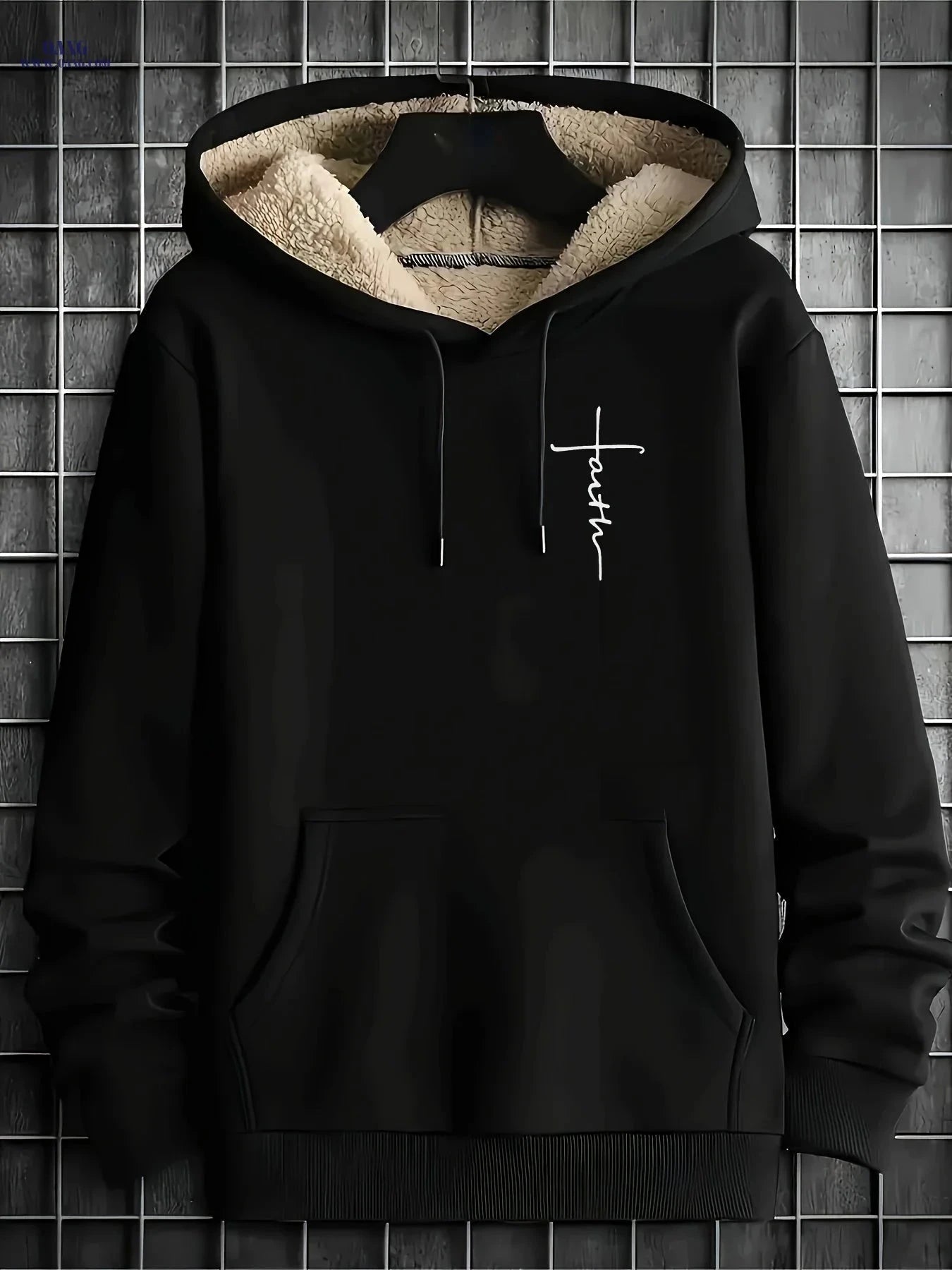 Sporty Hooded Sweatshirt Jacket - Unique Print for Casual Style   OAXG Black / FR XS
