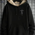 Sporty Hooded Sweatshirt Jacket - Unique Print for Casual Style   OAXG Black / FR XS