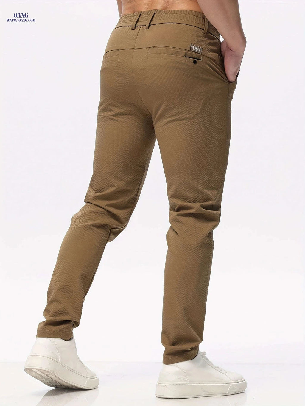 Spring 2024 High-End Casual Pants for Men - Slim Fit Tapered Style   OAXG Grey / FR 34-36
