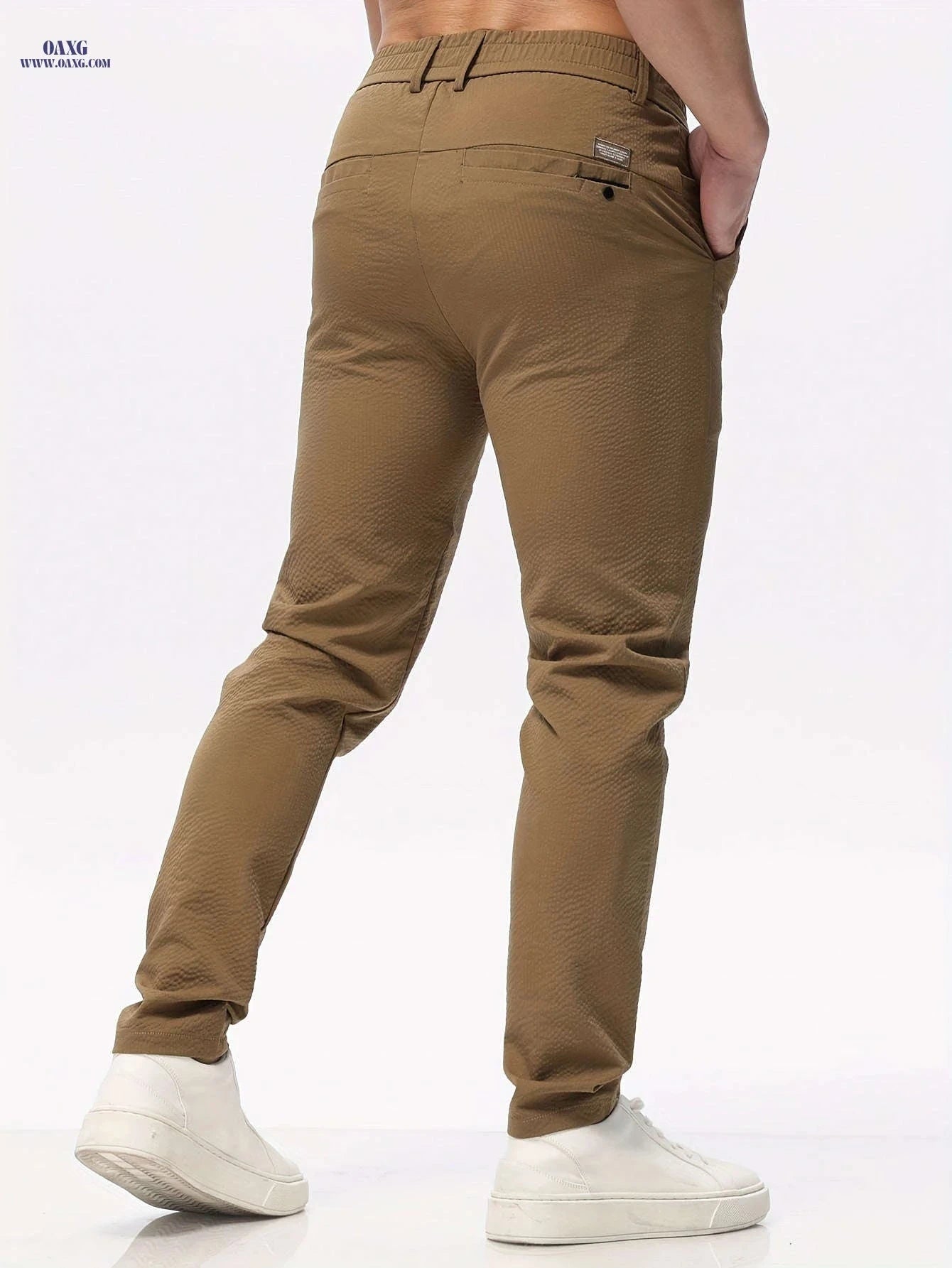 Spring 2024 High-End Casual Pants for Men - Slim Fit Tapered Style   OAXG Grey / FR 34-36