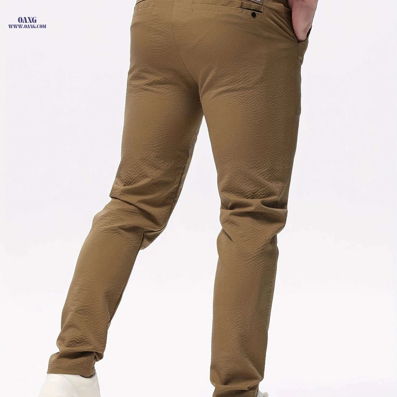 Spring 2024 High-End Casual Pants for Men - Slim Fit Tapered Style   OAXG Grey / FR 34-36