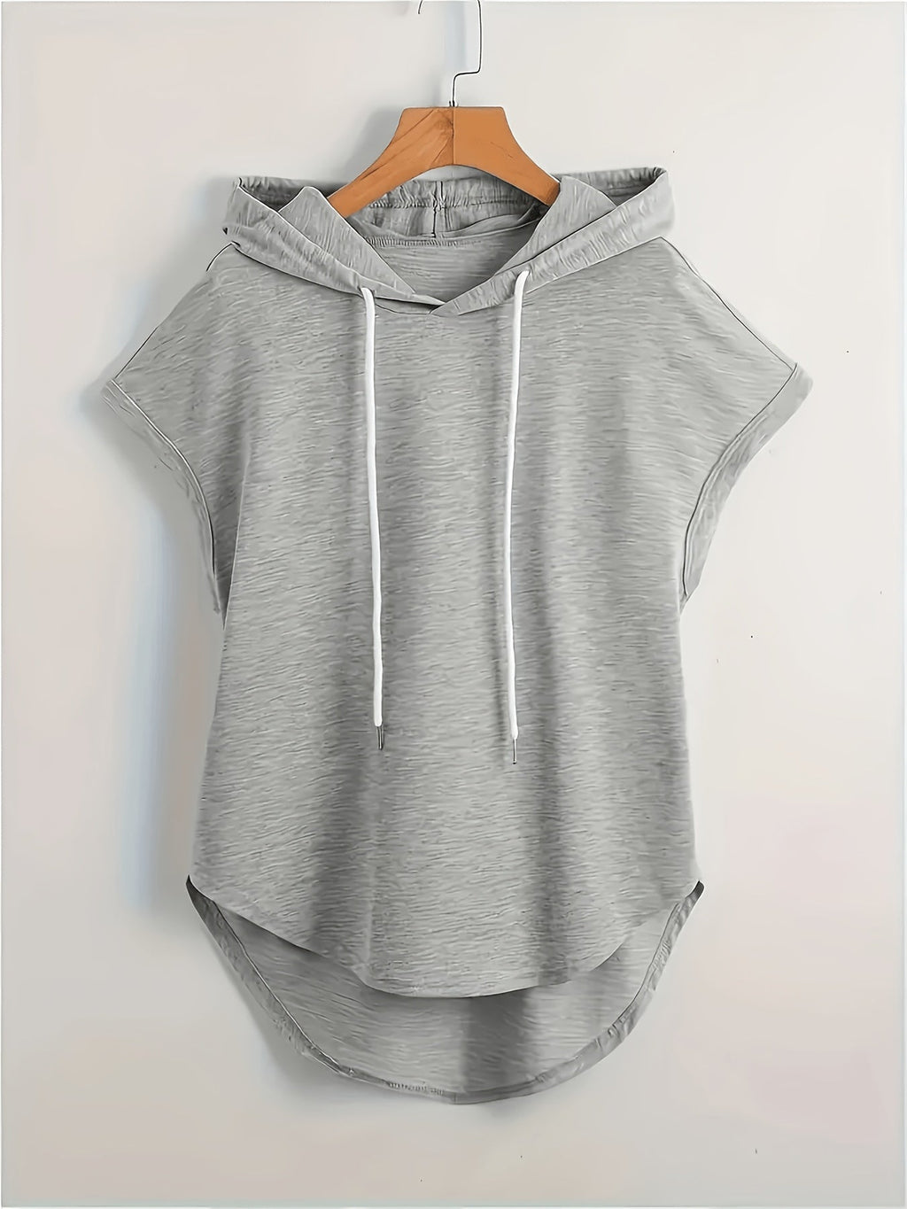 Spring Summer Hooded Sweatshirt - Casual Solid Color Fashion Top   OAXG Black / S