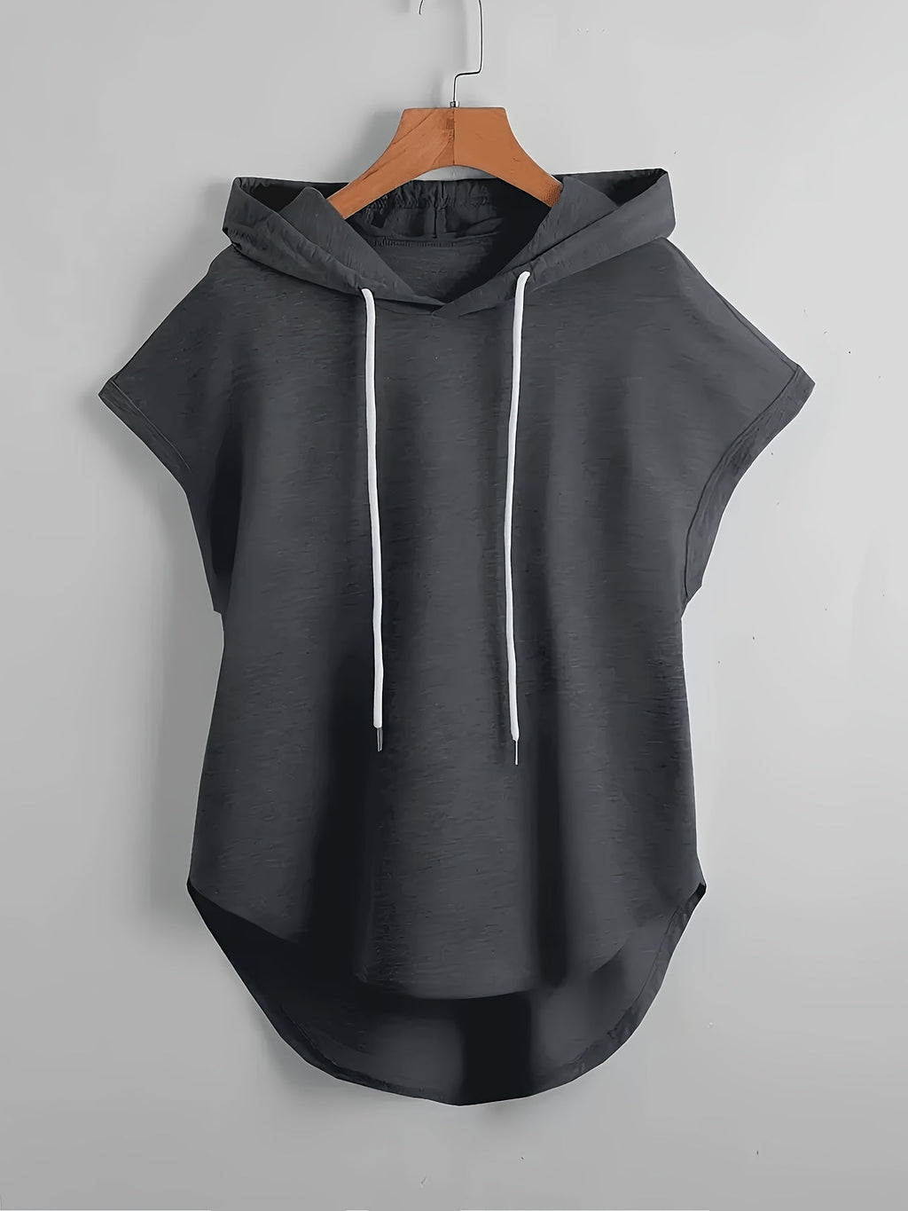 Spring Summer Hooded Sweatshirt - Casual Solid Color Fashion Top   OAXG Black / S