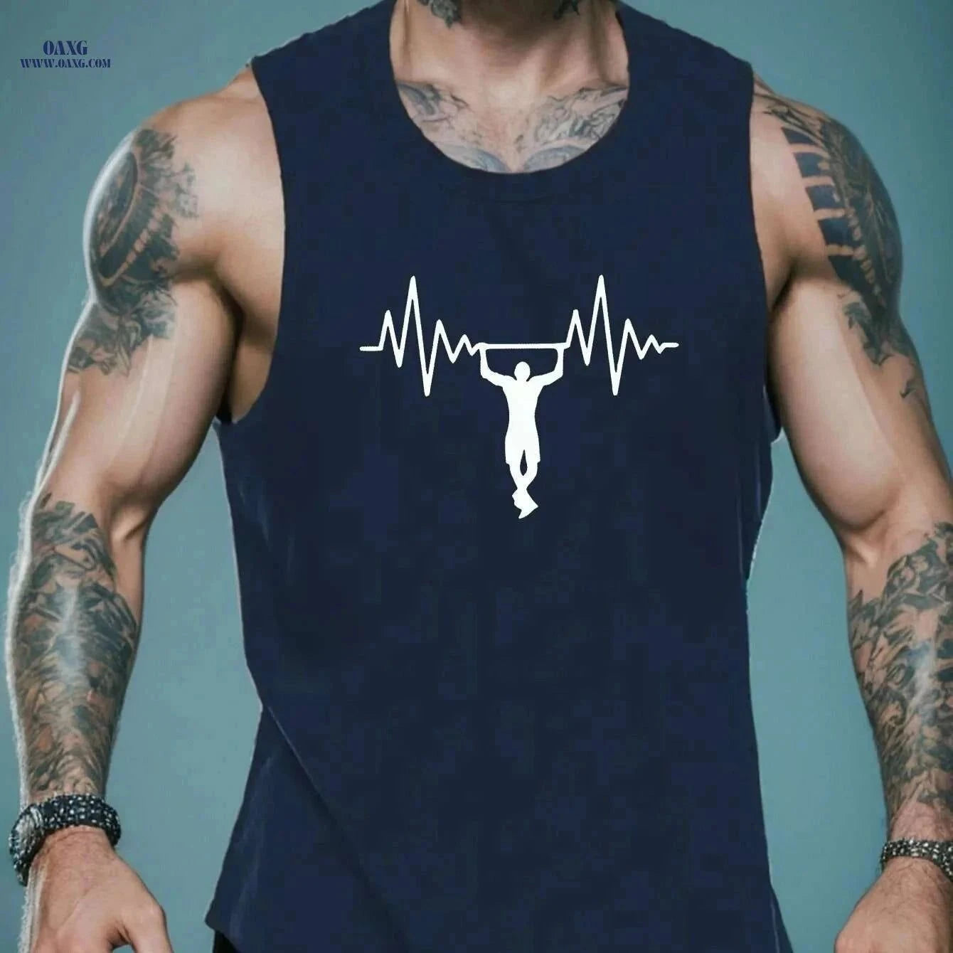 Standard Size Men's Lifting Vest - Casual Fit, Summer Ready   OAXG Slate Grey / S